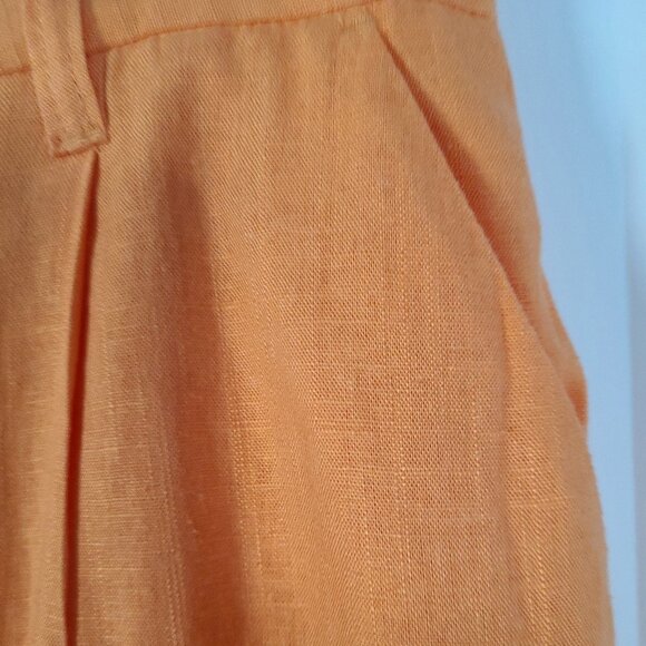 DIVIDED BY H&M WIDE LEG RAYON/ LINEN BLEND SILK-LIKE FEEL IN APRICOT SIZE US XL - Picture 5 of 11